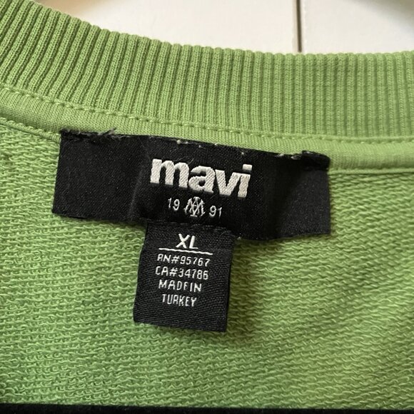 Mavi Jeans Sweatshirt Mens XL Green Tiger Graphic Pullover - Picture 3 of 8